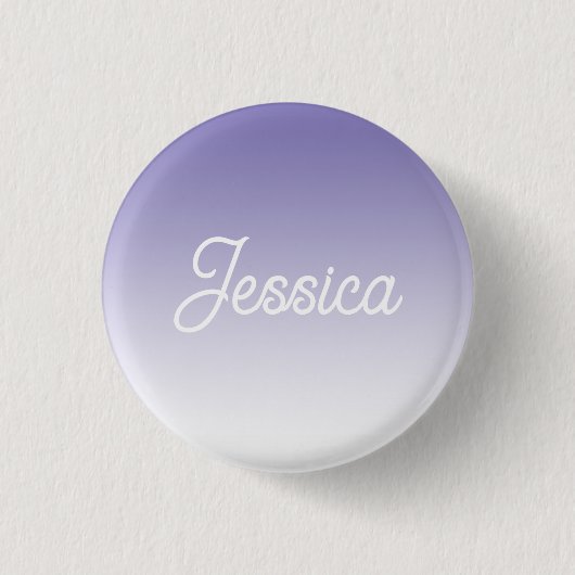 (Bearbeitbare) Hellviolette Ombre-Farbe & Ihr Text Button (Vorderseite)