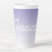 (Bearbeitbare) Hellviolette Ombre-Farbe & Ihr Text Milchtasse (Vorderseite)