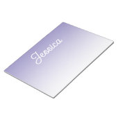 (Bearbeitbare) Hellviolette Ombre-Farbe & Ihr Text Notizblock (angewinkelt)