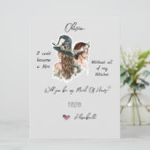 Bearbeitbare Hexachy-Brautparty-Vorschlagskarte (Stehend Vorderseite)