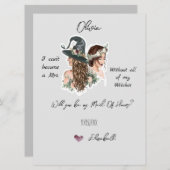 Bearbeitbare Hexachy-Brautparty-Vorschlagskarte (Vorne/Hinten)