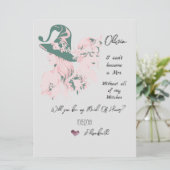 Bearbeitbare Hexachy-Brautparty-Vorschlagskarte (Stehend Vorderseite)