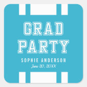 Bearbeitbare Hintergrundfarbe Groß-/Kleinschreibun Quadratischer Aufkleber (Vorderseite)