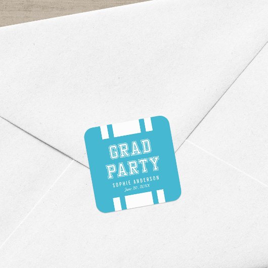 Bearbeitbare Hintergrundfarbe Groß-/Kleinschreibun Quadratischer Aufkleber