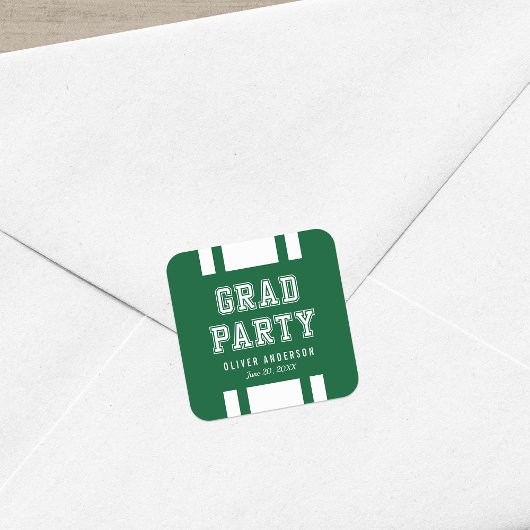 Bearbeitbare Hintergrundfarbe Groß-/Kleinschreibun Quadratischer Aufkleber