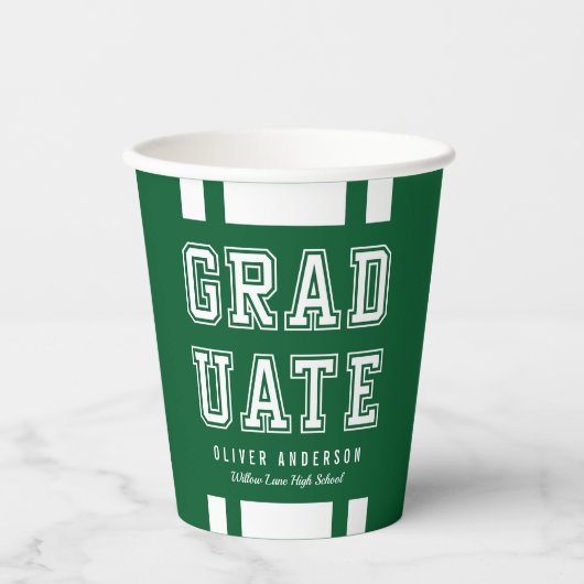 Bearbeitbare Hintergrundfarbenvielfalt Pappbecher (Vorderseite)