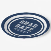 Bearbeitbare Hintergrundfarbenvielfalt Pappteller (Schrägansicht)