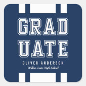 Bearbeitbare Hintergrundfarbenvielfalt Quadratischer Aufkleber (Vorderseite)