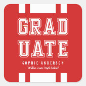 Bearbeitbare Hintergrundfarbenvielfalt Quadratischer Aufkleber (Vorderseite)