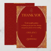 Bearbeitbare Hochzeit Danke Karte (Vorne/Hinten)