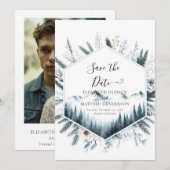Bearbeitbare Hochzeit ohne Foto Save The Date (Vorne/Hinten)