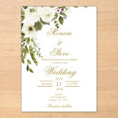 Bearbeitbare Hochzeitsvorlage Acryleinladungen (Vorderseite)