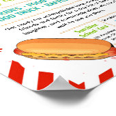 Bearbeitbare Hotdog-Spendenaktion-Flugblatt Poster (Ecke)