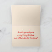 Bearbeitbare Hülsenfrüchte und Blume Weihnachten Karte (Innenseite)