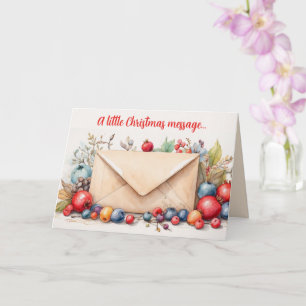Bearbeitbare Hülsenfrüchte und Blume Weihnachten Karte