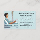 Bearbeitbare In-Zuhause-Pflegedienste Visitenkarte (Vorderseite)