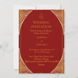 Bearbeitbare indische Hochzeitseinladung Einladung