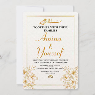 Bearbeitbare islamische Nikkah-Einladung Einladung