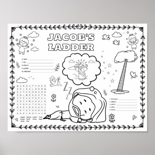 Bearbeitbare Jacob-Leiter-Farbmatte Poster (Vorne)