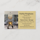 Bearbeitbare Kamine und Holzöfen Visitenkarte (Vorderseite)
