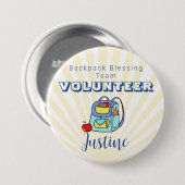 Bearbeitbare Kirchen-Rucksack-Segnung Freiwilliger Button (Vorne & Hinten)