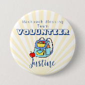 Bearbeitbare Kirchen-Rucksack-Segnung Freiwilliger Button (Vorderseite)