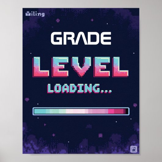 Bearbeitbare „Klassenstufe wird geladen“ Poster (Vorne)