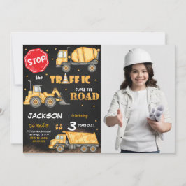 Bearbeitbare Konstruktion Geburtstagsfeier Foto Ei Einladung