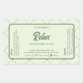 Bearbeitbare Kronenhalterung in Retro-Grün Rechteckiger Aufkleber (Vorderseite)