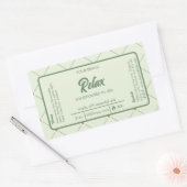 Bearbeitbare Kronenhalterung in Retro-Grün Rechteckiger Aufkleber (Umschlag)