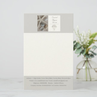 Bearbeitbare Küstenflorist-Branding-Logo-Vorlage Briefpapier