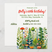 Bearbeitbare Launische Waldblumen Einladung (Vorne/Hinten)