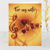 Bearbeitbare Liebe und Musik Karte (Gelbe Blume)