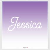 (Bearbeitbare) lila Ombre-Farbe & Ihr Text Aufkleber (Blatt)