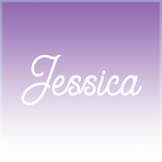 (Bearbeitbare) lila Ombre-Farbe & Ihr Text Aufkleber (Vorderseite)