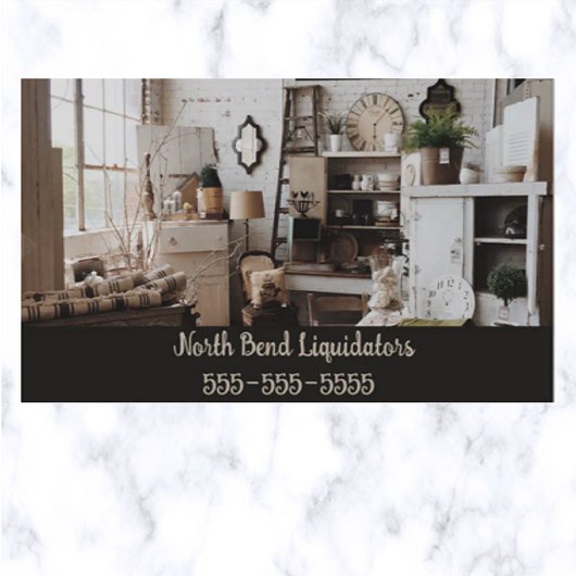 Bearbeitbare Liquidatoren und Antiquitätenhändler Visitenkarte