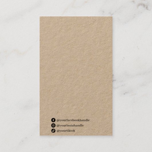 Bearbeitbare Logo-Werbekarten Visitenkarte (Rückseite)