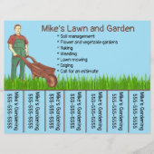 Bearbeitbare männliche Rasen und Gartenpflege Tele Flyer (Vorne)