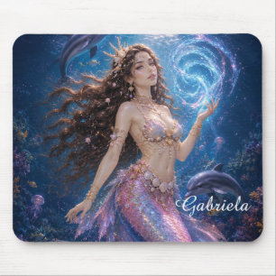 Bearbeitbare Mareena Magische Meerjungfrau Muschel Mousepad