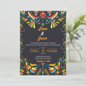 Bearbeitbare mexikanische Hochzeitseinladung 4 Einladung (Stehend Vorderseite)