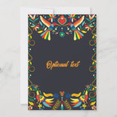 Bearbeitbare mexikanische Hochzeitseinladung 4 Einladung (Rückseite)