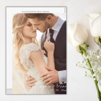 Bearbeitbare Minimalistische Hochzeitsvorlage Einladung