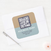 Bearbeitbare moderne QR-Code-Vorlage | Gedämpfte F Quadratischer Aufkleber (Umschlag)