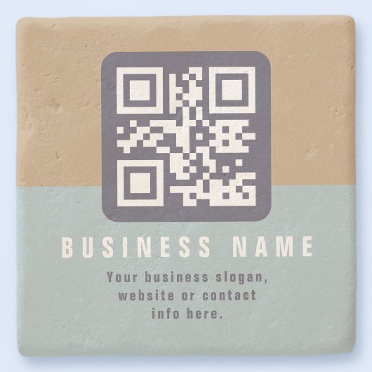Bearbeitbare moderne QR-Code-Vorlage | gedämpfte F Steinuntersetzer