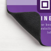 Bearbeitbare moderne QR-Code-Vorlage | Violett Mousepad (Ecke)