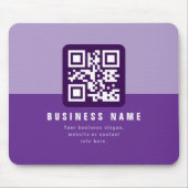 Bearbeitbare moderne QR-Code-Vorlage | Violett Mousepad (Vorne)