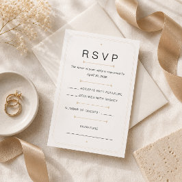 Bearbeitbare moderne Serif-Luxus-RSVP-Karte RSVP Karte