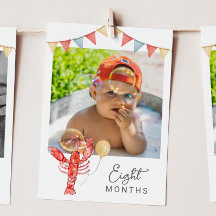 Bearbeitbare monatliche Foto-Banner-Karte für Craw