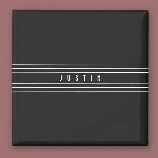 Bearbeitbare Namen und geometrische Streifen | Sch Magnet