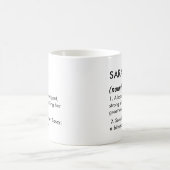 Bearbeitbare Namensdefinition Sarah, benutzerdefin Kaffeetasse (Mittel)